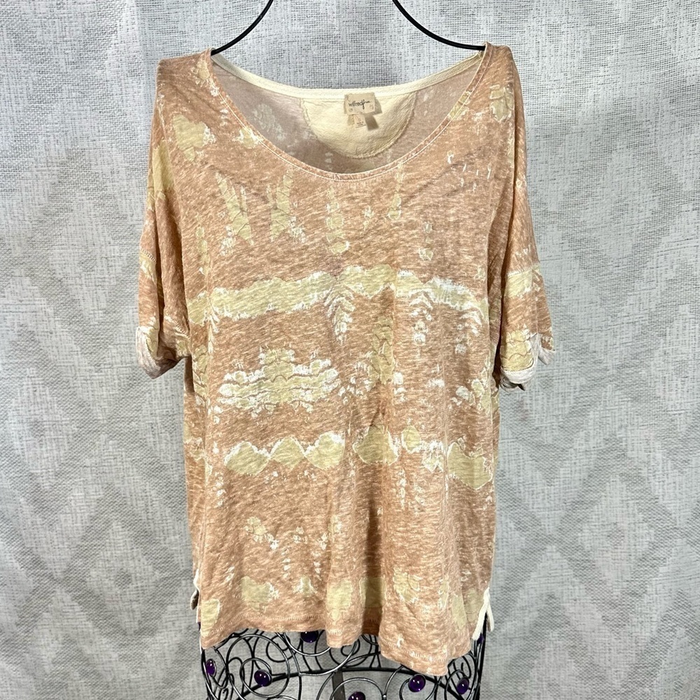 Wilfred Free by Aritzia 100% linen tie dye t-shirt size S